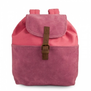 sac a dos en toile et cuir C-OUI