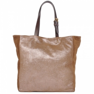 sac cabas en cuir irise caramel C-OUI  fabrique en France 