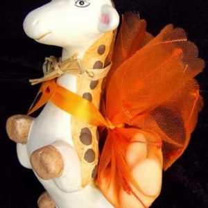 Cadeau baptême theme girafe