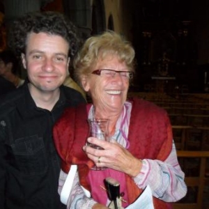 Stephane Depree, animateur culturel de Houffalize, et Jacqueline Lambin, la "marraine" des artistes houffalois