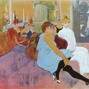 Salon de la rue des Moulins (pastel)