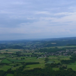 le paysage de han vu de la montgolfiere