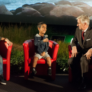 Le Roi Philippe, lors d’une séance scolaire © Photo : « L’Avenir »/2019