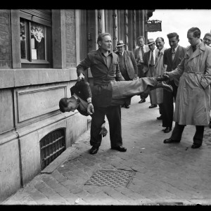 6075 Reconstitution d’un meurtre Quai Staline, Liège 21 juin 1948 © Archives de l’État à Liège