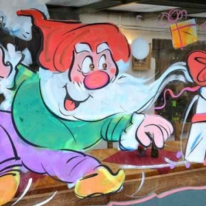 Peinture sur vitre Achouffe