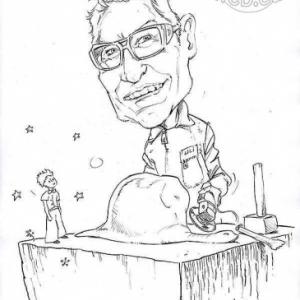 caricature de Uli Schwander par Olivier Claudon