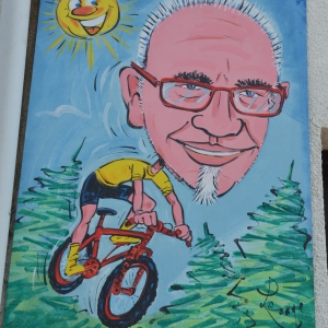 Caricature sur PVC