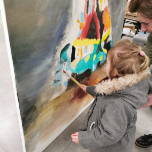 Marie-Elise et sa plus jeune élève, Leïa 2 ans et demi