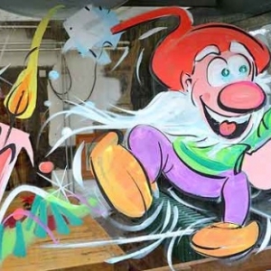 Peinture sur vitre Achouffe