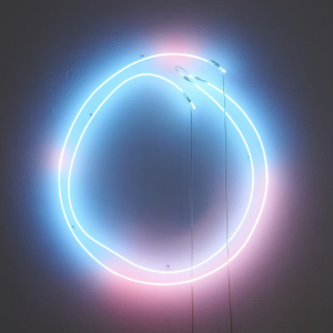 GIGANTE Roberta (BE), Double Twisting, 2021 Néon, Edition 1 de 3 + 1AP. 80 x 75 cm © Alain Janssens