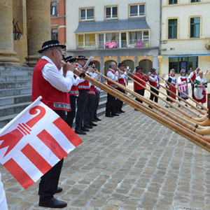 l'Echo du Vorbourg, ensemble de cor des Alpes du canton du Jura en Suisse