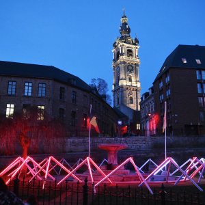 Tétra, Module, Nicolas Paolozzi, Baptiste Martineau Mons en Lumières 2026 © Ville de Mons © Oswald Tlr