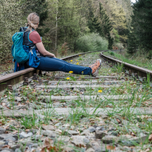 10. Une voie ferrée au milieu des bois