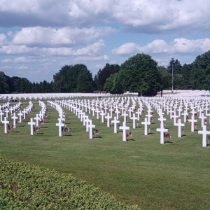 Le cimetière américain d' Henri-Chapelle ( photo Detry )