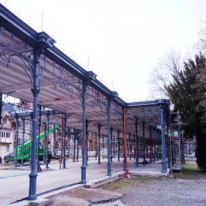 La galerie Léopold II en cours de rénovation  ( photo : F. Detry )