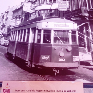 Le tram à Liège ( photo : F. Detry )
