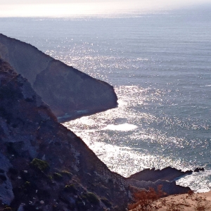 Vue imprenable sur la plage dos Lagosteiros en contre-bas ( Photo F. DETRY)