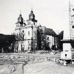 Place Albert 1er après les bombardements
