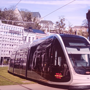 Le tram à Liège en 2025 ( photo : F. Detry )