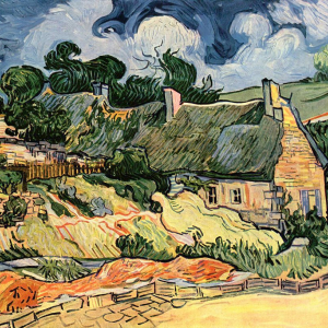 Paul Cézanne, Groupe de maisons, paysage d'île de France à Auvers-sur-Oise
