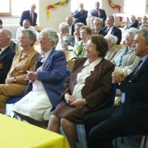 M. FORET, Gouverneur de la Province de Liege aux cotes de Mme DALEM