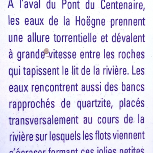 Les cascatelles ( Photo : F. Detry ) Les cascatelles ( Photo : F. Detry )