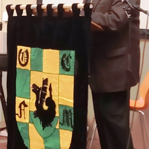 Le Président P. Alard accueille ses convives  ( photo : F. Detry )