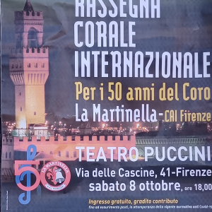 L'affiche du concert de "a Martinella" ( photo F. Detry )