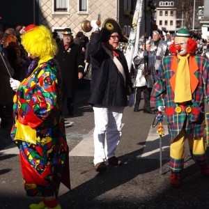Arthur WEVY et son ami Adolphe Gabriel lors du Carnaval 2016 ( photo F. Detry )