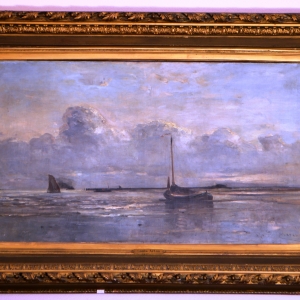 Tableau original signé Artan et exposé à l’Hôtel de Ville (photo Monique Noé)