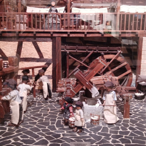 Le musée du papier au Malmundarium : fabrication du papier ( Photo Detry ) 