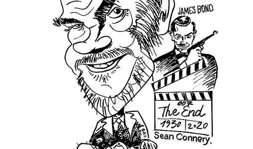caricature_Sean Connery. James Bond.007 caricature_Sean Connery. James Bond.007