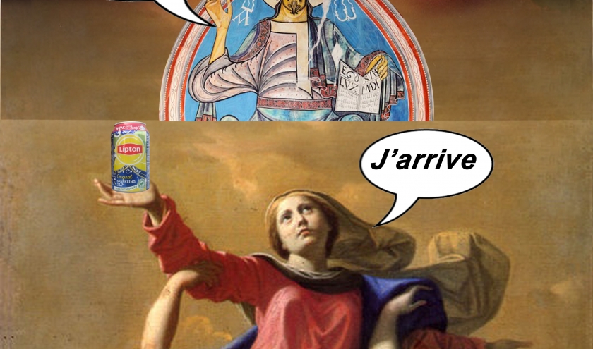 15 août. Assomption. Une canette de Lipton's tea au paradis.
