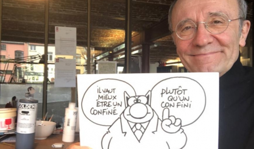 Philippe Geluck présente « Le Chat » © « Le Soir »/2020