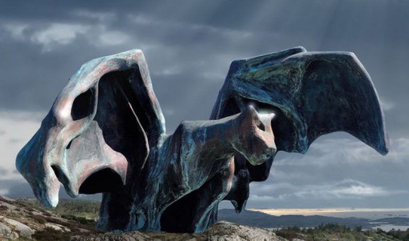 « De Vleermuis » (« La Chauve-Souris »/2019) © Johan Creten © « Greten Studio & Gerrit Schreurs« /Courstesy « Galerie Almine Rech »/Bruxelles