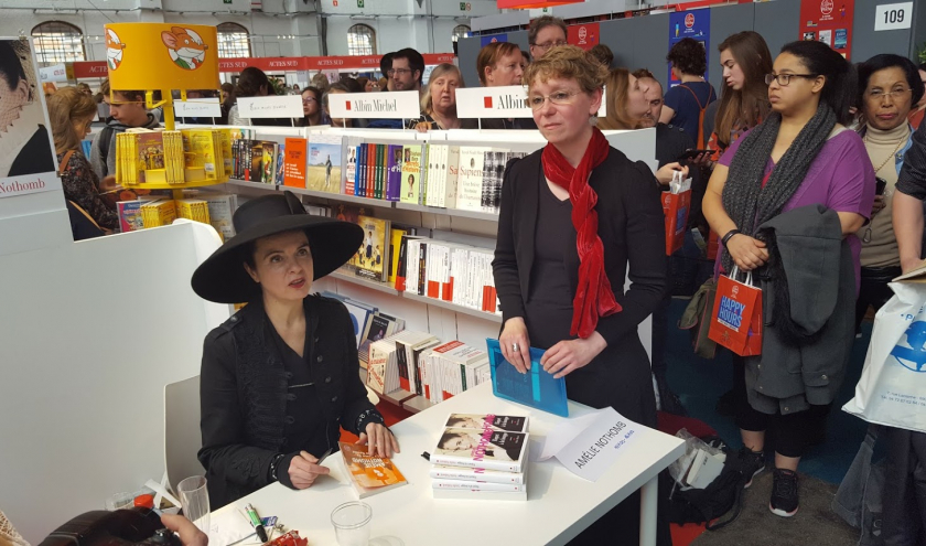 Une autrice fort demandée, Amélie Nothomb © « Foire du Livre de Bruxelles »/2019