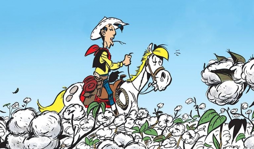 Lucky Luke dans sa plantation de coton, en Louisiane/Page 13 © « Achdé » & « Jul »/« Lucky Comics-Dargaud »/2020