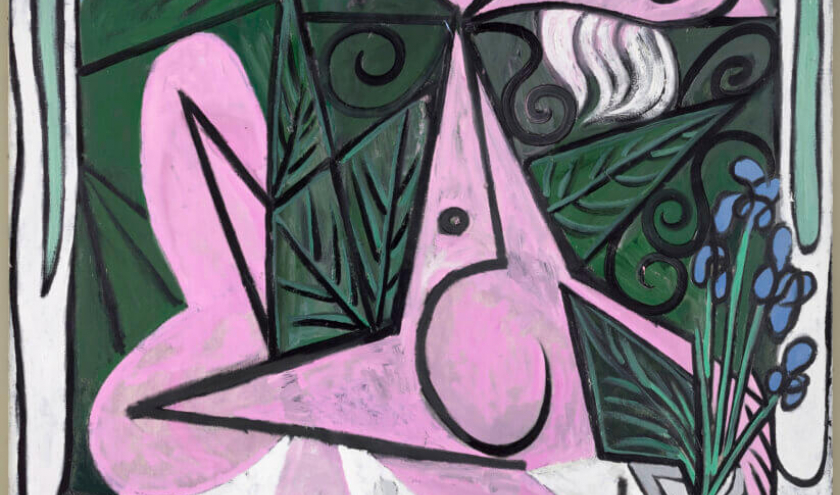 « Nu au Bouquet d’Iris et au Miroir »/1934 (Pablo Picasso) © « Succession Picasso-Sabam Bel. »/2023 © « RMN-Grand Palais » © Photo : Mathieu Rabeau »