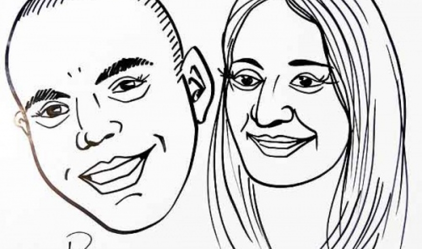 Caricature mariage LEMAITRE-TOUSSAINT Caricature mariage LEMAITRE-TOUSSAINT