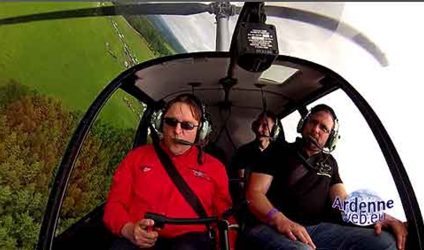 Eric Mathieu en helico Eric Mathieu en helico