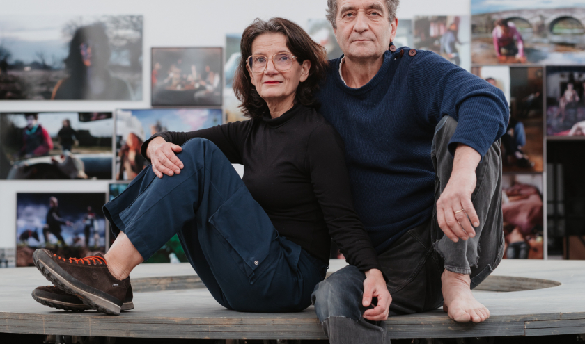 Portrait de Bachelot & Caron au BPS22, 2026 © Photo Leslie Artamonow