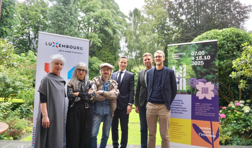les lauréats belges en architecture paysagère à la Résidence de S.E.M. l’Ambassadeur du Grand-Duché de Luxembourg à Bruxelles.