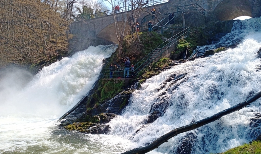 Le débit actuel de la cascade ( photo F. Detry ) Le débit actuel de la cascade ( photo F. Detry )