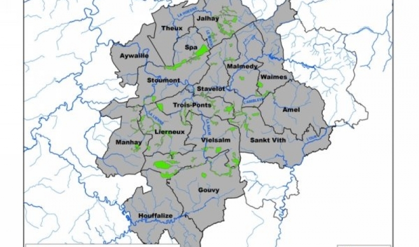 Périmètre du Life Ardenne Liégeoise Périmètre du Life Ardenne Liégeoise