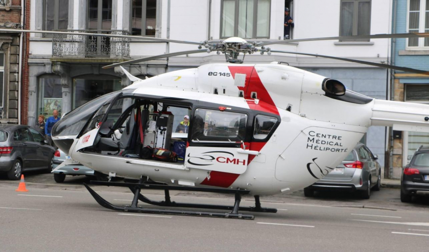 L'hélicoptère de Bra sur Lienne ( photo : Sud Info ) L'hélicoptère de Bra sur Lienne ( photo : Sud Info )