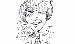Annie Cordy et son tube Tata Yoyo. Caricature Jean-Marie Lesage