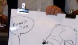 caricaturiste pour la centrale de Tihange