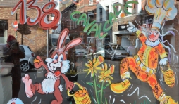 Joyeuses PAQUES en peinture sur vitre