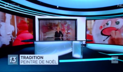Belgique: RTBF du  jeudi 8 decembre 2016, peinture sur vitre pour NOEL