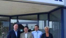 de gauche a droite, Messieurs LEDENT, BITAINE et COSTER, Mme F. PARDONS.